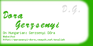 dora gerzsenyi business card